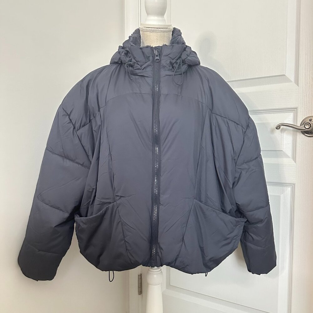 NWT Women's Arizona Cropped Puffer Jacket - XXL - Slate Blue